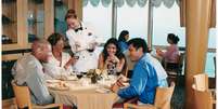 <p>Restaurantes italianos são tradicionais em navios de cruzeiros</p>  Foto: Royal Caribbean International/Divulgação