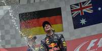 Ricciardo comemora sua primeira vitória na Fórmula 1  Foto: AFP