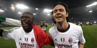 Seedorf e Inzaghi foram campeões pelo Milan em 2011  Foto: AP