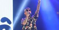 <p>Cantor participou de festa junina em SP</p>  Foto: Thiago Duran / AgNews