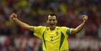 <p>Cafu foi capitão do na conquista do penta em 2002</p>  Foto: Getty Images 