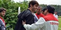 <p>Kak&aacute; visitou CT tricolor em maio e, agora, trabalhar&aacute; com Muricy Ramalho, Alexandre Pato e Luis Fabiano</p>  Foto: S&atilde;opaulofc.net / Divulga&ccedil;&atilde;o