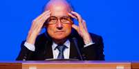<p>Blatter mostrou ansiedade para primeiro jogo da Copa de 2014</p>  Foto: Getty Images 