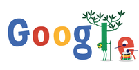 Novo doodle possui árvore dançante e tambor sendo tocado  Foto: Google / Reprodução