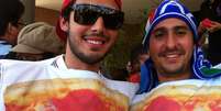 Homens-pizza receberam italianos em Manaus  Foto: Allan Farina / Terra
