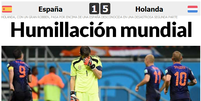 Jornal Marca destacou como uma "humilhação mundial"  Foto: Reprodução