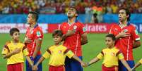 Torcedores cantaram hino chileno à capela nesta sexta-feira contra Austrália  Foto: Getty Images 