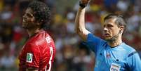 O zagueiro recebeu o cartão vermelho logo na estreia portuguesa na Copa do Mundo  Foto: Reuters