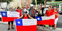 <p>Torcedores do Chile compareceram em peso &agrave; estreia da sua sele&ccedil;&atilde;o na Copa</p>  Foto: Daniel Ramalho / Terra