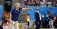 <p>O técnico da seleção dos EUA, Juergen Klinsmann, durante partida contra Gana na Arena das Dunas, em Natal. 16/6/2014</p>  Foto: Stefano Rellandini / Reuters