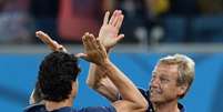 <p>Klinsmann comemora vitória sobre Gana</p>  Foto: AFP
