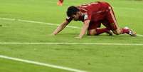 <p>Diego Costa foi o alvo preferido de vaias e xingamentos nas três partidas da Espanha</p>  Foto: Dylan Martinez / Reuters