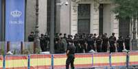 Efetivo policial foi bastante reforçado na capital espanhola  Foto: EFE