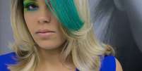 Efeito degrad&ecirc; em azul e verde pode ser obtido com giz para cabelo  Foto: Divulga&ccedil;&atilde;o/CEFOP-RJ