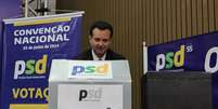 Gilberto Kassab votou na conven&ccedil;&atilde;o nacional do partido, que a provou apoio ao PT  Foto: Divulga&ccedil;&atilde;o