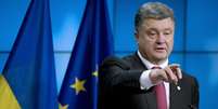 <p>Nestra sexta, o presidente Petro Poroshenko também participou da reunião da União Européia, em Bruxelas, na Bélgica</p>  Foto: Alan Jocard / AFP