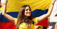<p>Torcedores colombianos confiam em vitória contra o Brasil</p>  Foto: Getty Images