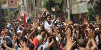 <p>No Cairo, partid&aacute;rios eg&iacute;pcios da Irmandade Mu&ccedil;ulmana&nbsp;durante&nbsp;reuni&atilde;o do primeiro anivers&aacute;rio da derrubada militar do presidente Mohamed Mursi</p>  Foto: Khaled Kamel / AFP