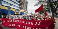 Membros do MTST marcharam por moradia em São Paulo nesta segunda-feira  Foto: Bruno Santos / Terra