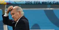 <p>Sabella j&aacute; se preocupa com uma poss&iacute;vel superioridade f&iacute;sica da Alemanha para a final</p>  Foto: Pedro Ugarte / AFP