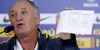 <p>Luiz Felipe Scolari apresenta cronograma de treinos; defesa feroz do trabalho </p>  Foto: Ricardo Matsukawa / Terra