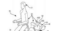 <p>Patente da Airbus na Europa mostra assentos no formato de selim de bicicleta para voos curtos</p>  Foto: Espacenet / Reprodução