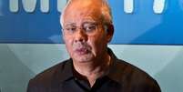 <p>Primeiro-ministro malaio, Najib Razak participa&nbsp;de uma confer&ecirc;ncia de imprensa em um hotel em Sepang, arredores de&nbsp;Kuala Lumpur, em 18 de julho</p>  Foto: MANAN VATSYAYANA / AFP