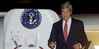 O secretário de Estado norte-americano, John Kerry, chega ao Cairo, no Egito, nesta segunda-feira. 21/07/2014  Foto: Charles Dharapak / Reuters
