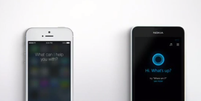 Comercial compara Cortana com Siri lado a lado  Foto: Youtube  Windows Phone / Reprodução