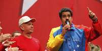 <p>Maduro&nbsp;disse que sente Ch&aacute;vez &quot;presente&quot;, a quem definiu como um &quot;grande profeta&quot;</p>  Foto: Miraflores Palace / Reuters