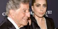 Lady Gaga e Tony Bennett lançaram o álbum Cheek To Cheek no Lincoln Center, em Nova York  Foto: Jamie McCarthy / Getty Images 