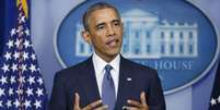 <p>O presidente dos EUA, Barack Obama, faz declaração na Casa Branca na última sexta-feira</p>  Foto: Larry Downing / Reuters