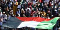 <p>Nova manifestação é a maior no Marrocos junto com a realizada há duas semanas em Rabat</p>  Foto: Fadel Senna / AFP