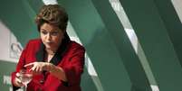 A presidente Dilma Rousseff discursa durante encontro com empresários na Confederação da Agricultura e Pecuária do Brasil (CNA), em Brasília, nesta quarta-feira. 06/08/2014  Foto: Ueslei Marcelino / Reuters