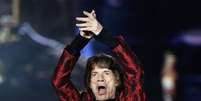Mick Jagger durante show dos Rolling Stones no estádio Santiago Bernabeu, em Madri. 25/6/2014.  Foto: Juan Medina / Reuters