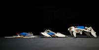 O minúsculo robô é formado por camadas, algumas delas de papel  Foto: Seth Kroll, Wyss Institute / AP