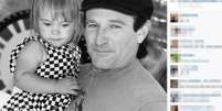 Robin Williams postou uma foto com a filha  Foto: @therobinwilliams/Instagram / Reprodução