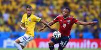 <p>Neymar e Z&uacute;&ntilde;iga em a&ccedil;&atilde;o em duelo pelas quartas de final da Copa do Mundo</p>  Foto: Buda Mendes / Getty Images 