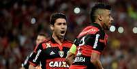 <p>Eduardo da Silva comemora gol do Flamengo</p>  Foto: Getty Images 