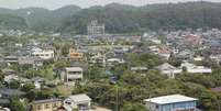 <p>Vista geral de Onjuku, um dos municípios que podem perder mais da metade da população até 2040</p>  Foto: BBC News Brasil