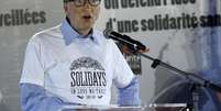 <p>Bill Gates discursa durante um fórum com jovens no festival Solidays, em 27 de junho, em Paris, França</p>  Foto: Thierry Chesnot / Getty Images 