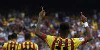 <p>Neymar foi o grande nome do Barcelona neste sábado</p>  Foto: Lluis Gene / AFP