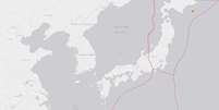 Terremoto foi sentido na cidade de Tóquio, mas não houve relatos de feridos e mortos  Foto: USGS / Reprodução