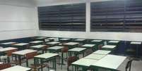 Sala de aula da Escola Estadual Padre Antônio Jorge Lima, em Bauru  Foto: Facebook / Reprodução