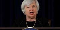 <p>A presidente do Fed, Janet Yellen disse que o comunicado não é promessa firme sobre o intervalo de tempo certo para iniciar a elevação das taxas de juros</p>  Foto: Gary Cameron / Reuters
