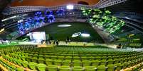 <p>Arena recebeu evento que pareceu mais com um show</p>  Foto: Fernando Dantas / Gazeta Press