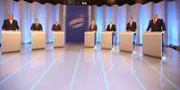 <p>Candidatos participaram do debate da TV Globo nesta terça</p>  Foto: Paulo Pinto/Analítica / Divulgação