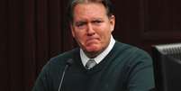 <p>Michael Dunn depõe diante do juiz, na Flórida, em fevereiro de 2014</p>  Foto: Bob Mack / Reuters
