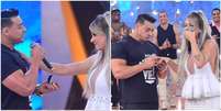 <p>Juju Salimeni recebe pedido de casamento no palco</p>  Foto: @fefrancooficial/Instagram / Reprodução