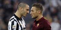 Clássico entre Juventus e Roma foi quente: Bonucci e Totti discutem em Turim  Foto: Giorgio Perottino / Reuters